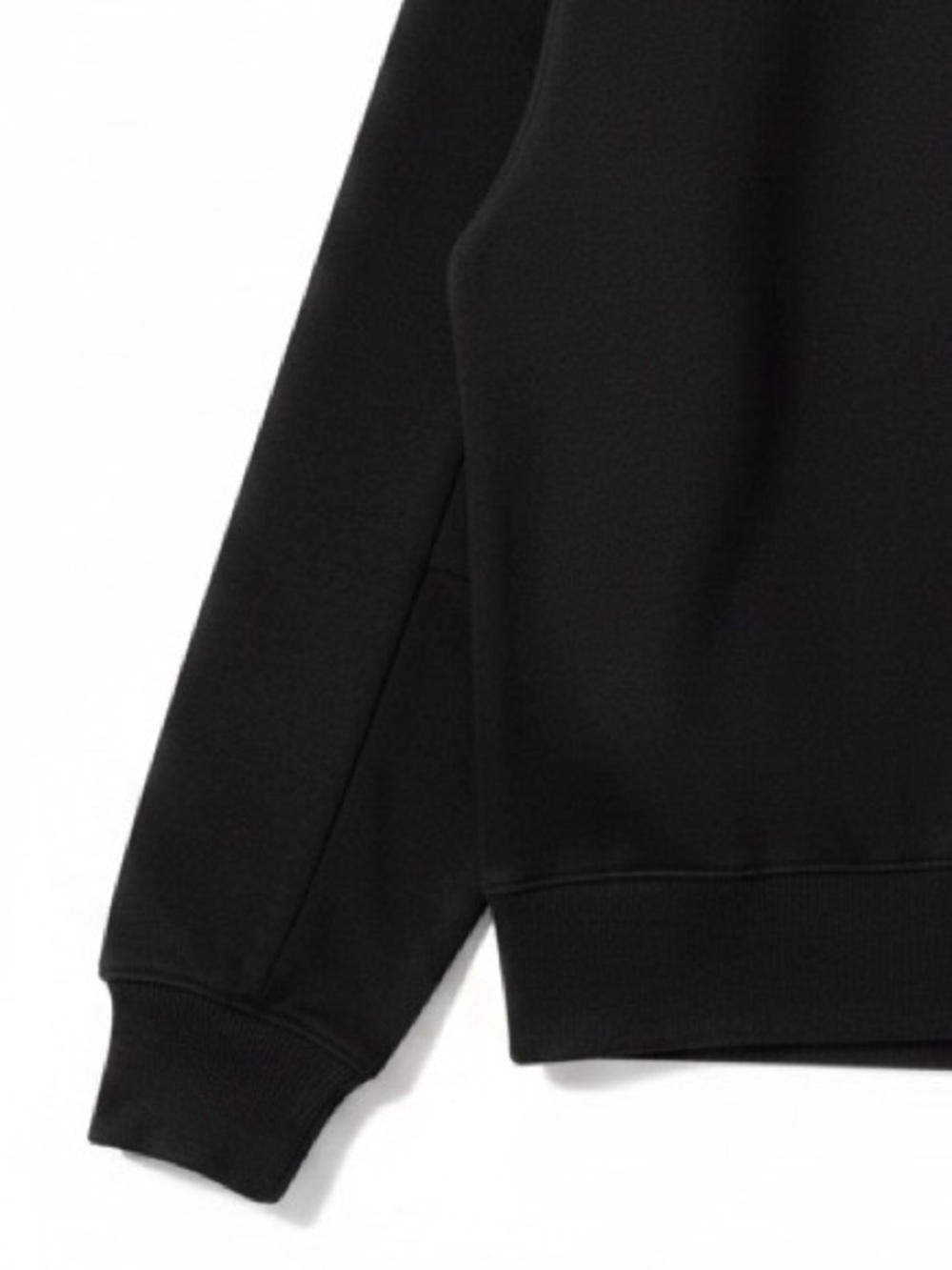 Umgee Johnny Collar Dropped Shoulder Sweatshirt Black Size Large - Picture 10 of 11